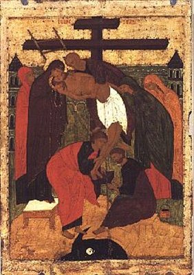 The Deposition, Icon from the Novgorod School by Novgorod School